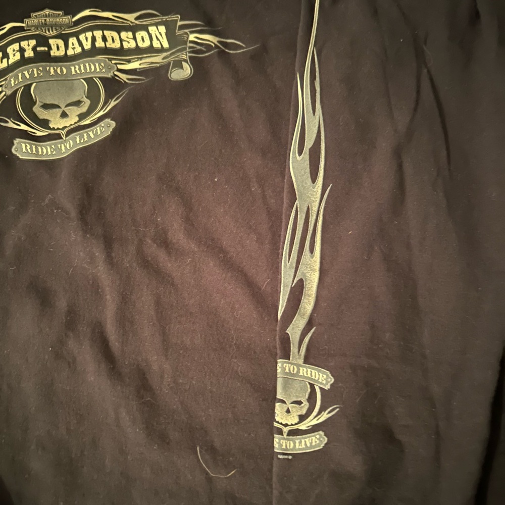 Harley-Davidson Black Long Sleeve Tee with Graphic Design - Picture 3 of 8